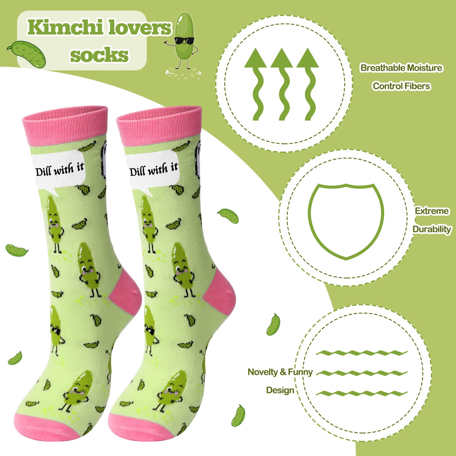 Soaoo Funny Pickle Gifts for Pickle Lovers Just a Girl Who Loves Pickles Makeup Bag Insulated 12 oz Stainless Steel Tumbler Pickle Sock Gift Box with Card Pickle Christmas Gift(Pink and White)