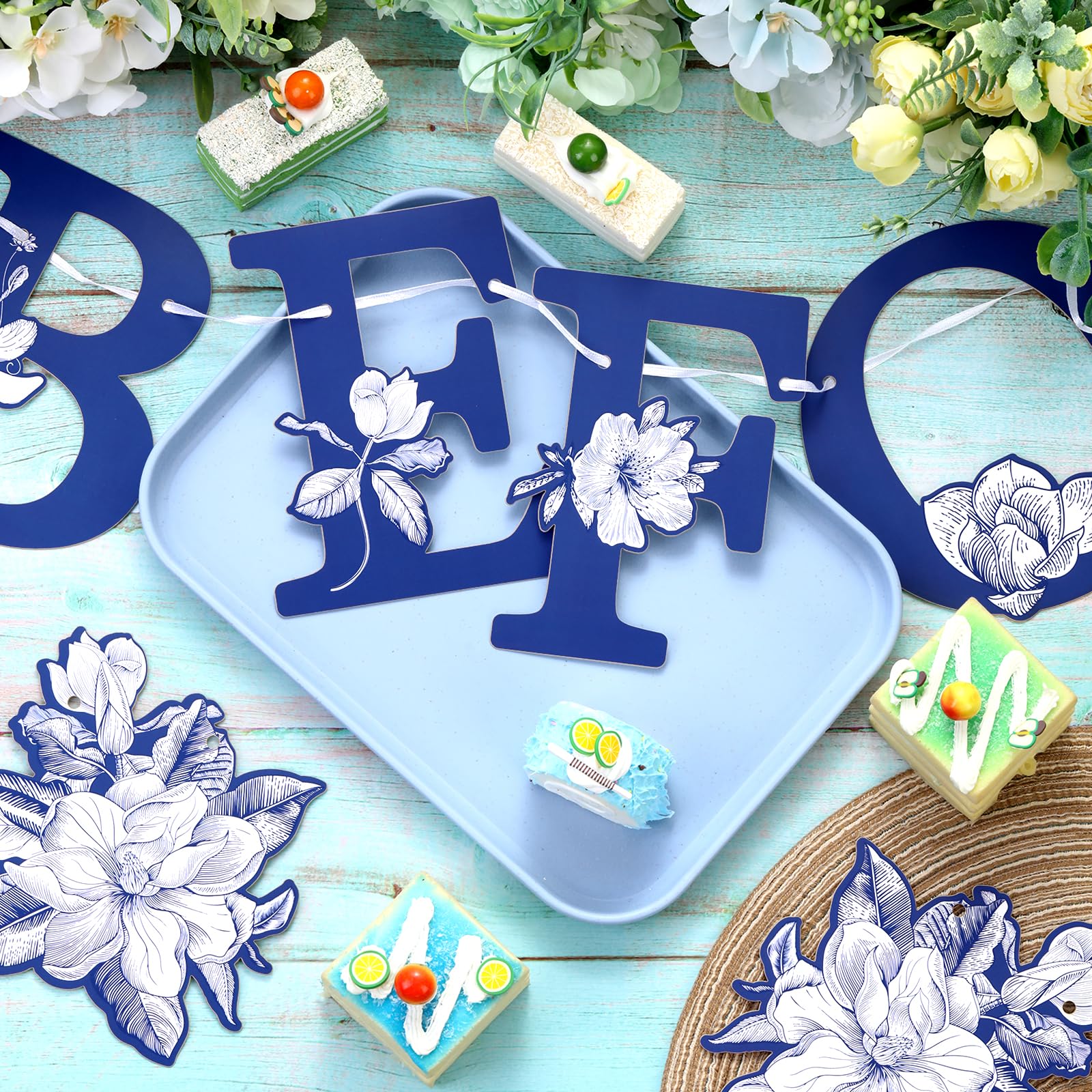 Jollyboom Something Blue Before I Do Banner for Women Girl, Something Blue Bridal Shower Decoration NO DIY Reqired Banner for Bridal Shower Bachelorette Engagement Wedding Party