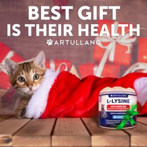 Lysine for Cats - L-Lysine Powder for Cats - Immune Support for Cats Sneezing and Runny Nose, Cat Cold, Eye Function, Respiratory Health - Allergy Relief - Lysine Supplement for Cats