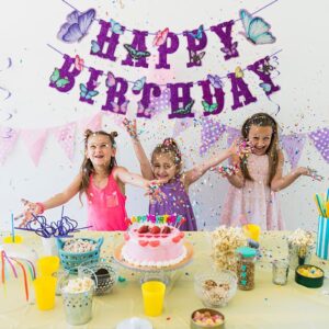 BIEUFBJI Butterfly Birthday Decorations Butterfly Birthday Banner Butterfly Baby Shower Butterfly Decorations Fairy Happy