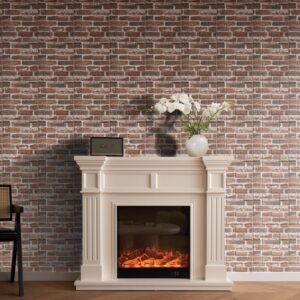 20PCS 3D Wall Panels Peel and Stick Faux Brick Wall Panels Self-Adhesive 3D Brick Wallpaper Foam Stone Wall Panel for Bedroom, Kitchen, Home Decor