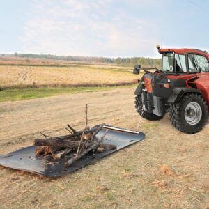 48" x 110"- Yard Drag Sled with Pull Cables 1/8" HDPE Thickened Yard Glide Heavy Duty Multipurpose Yard Hauler for Haul Debris, Logs, Firewood, Wood Chips (110IN)