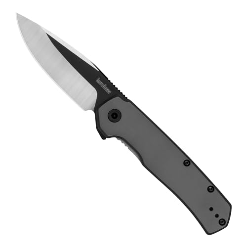 Kershaw Thermal Folding Pocket Knife, 2.95 in Gray PVD Finish Blade, Assisted Opening, Pocketclip, Every Day Carry