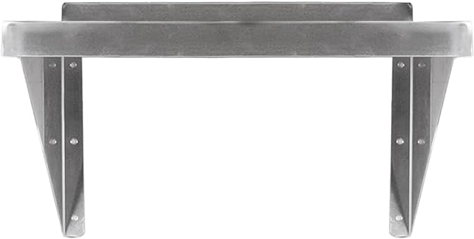 Express KitchQuip Stainless Steel Wall Shelf | Square Edge | Metal Shelving | Heavy Duty | Commercial Grade | Wall Mount | NSF Certified (6” Width x 16” Length)