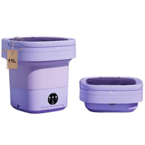 gr''at portable washing machine,mini washer,11l upgraded large capacity foldable washer,deep cleaning of underwear,baby clothes and other small clothes.suitable apartments,dormitories,hotel. (purple)