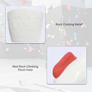 TWO STONES Rock Climbing Mug | Rock Climbing Coffee Mug | Climber Mug as Rock Climbing Gifts for Rock Climbers, Safe for Dishwasher and Microwave (White+Red)