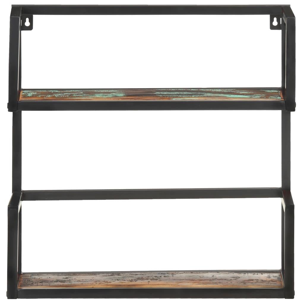 allesoky Rustic Solid Wood Shelf - Industrial Style Shelving for Reclaimed Wood Decor Floating Shelves: Your Space with Rustic Charm and Functionality-Black(35.4 x 7.9 x 23.6)