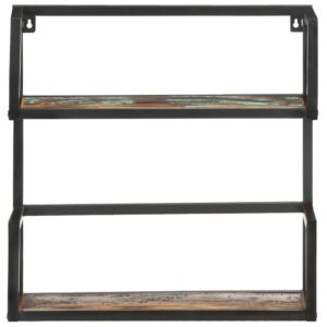 allesoky rustic solid wood shelf - industrial style shelving for reclaimed wood decor floating shelves: your space with rustic charm and functionality-black(35.4 x 7.9 x 23.6)