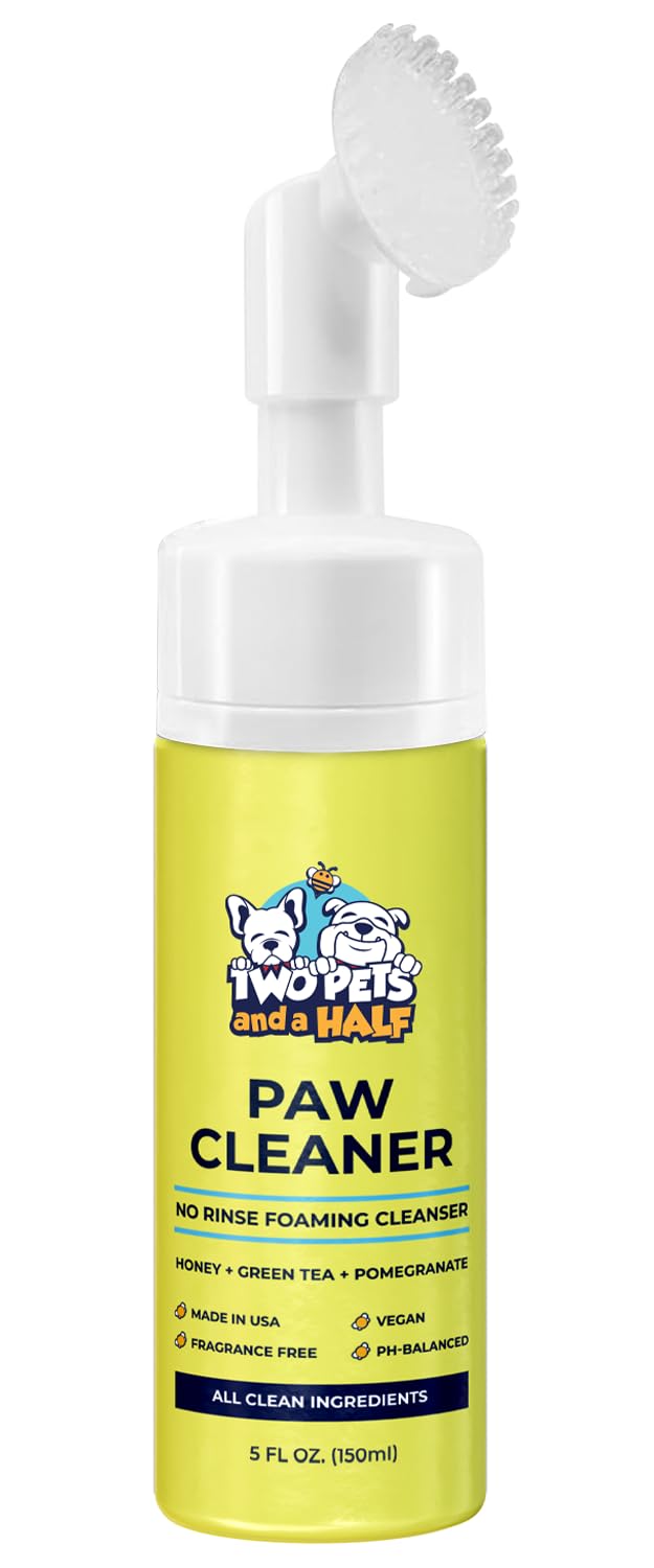 Wrinkle Paste For Bulldogs 2oz + Paw Cleaner For Dogs 5oz (Made In USA)- No Rash & Dirt On French Bulldog, English Bulldog, Pug- Waterless Dog Paw Washer & Bulldog Wrinkle Cream For Dog