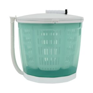 portable washing machine, 2 in 1 manual non-electric washing machine, clothes spin dryer, small washer for baby clothes, underwear or small items, apartment, dorm, camping, rv travel laundry (green)