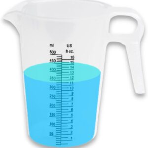 ACCUPOUR 4oz (110 mL) Graduated Cylinder, and 16oz (500 ml) Measuring Pitcher- Heat Resistant & Chemical Resistant, Great for Chemicals, Oil, Pool and Lawn, Home Brew - Ounce (oz) and Milliliter (mL)