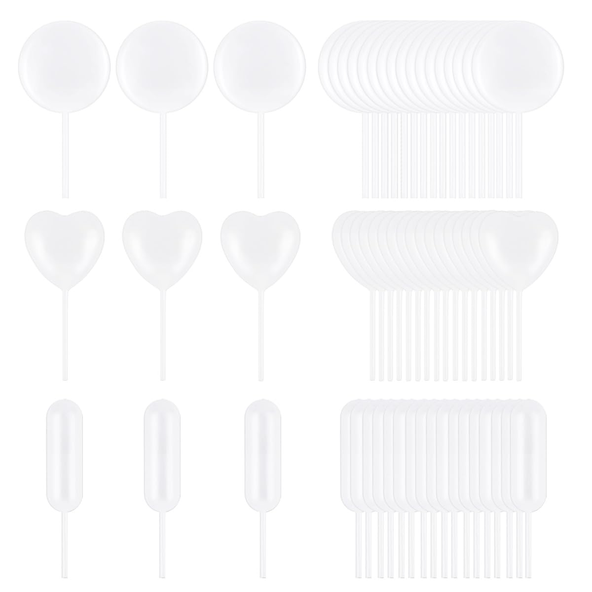 60 Pieces Cupcake Pipettes Plastic Pipettes Squeeze for Strawberries Chocolate 4ml Plastic Transfer Pipettes Liquid Pipettes Dropper Disposable Cupcakes Injector Mini Pipette for Ice Cream Dessert