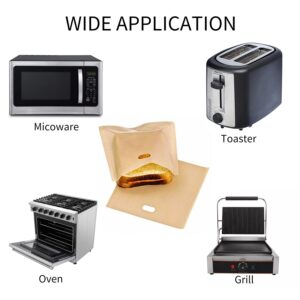 10 Pack Toaster Bags Extra Large Nonstick Reusable Easy to Clean for Grilled Cheese Sandwiches Toast Bread Snacks (10)