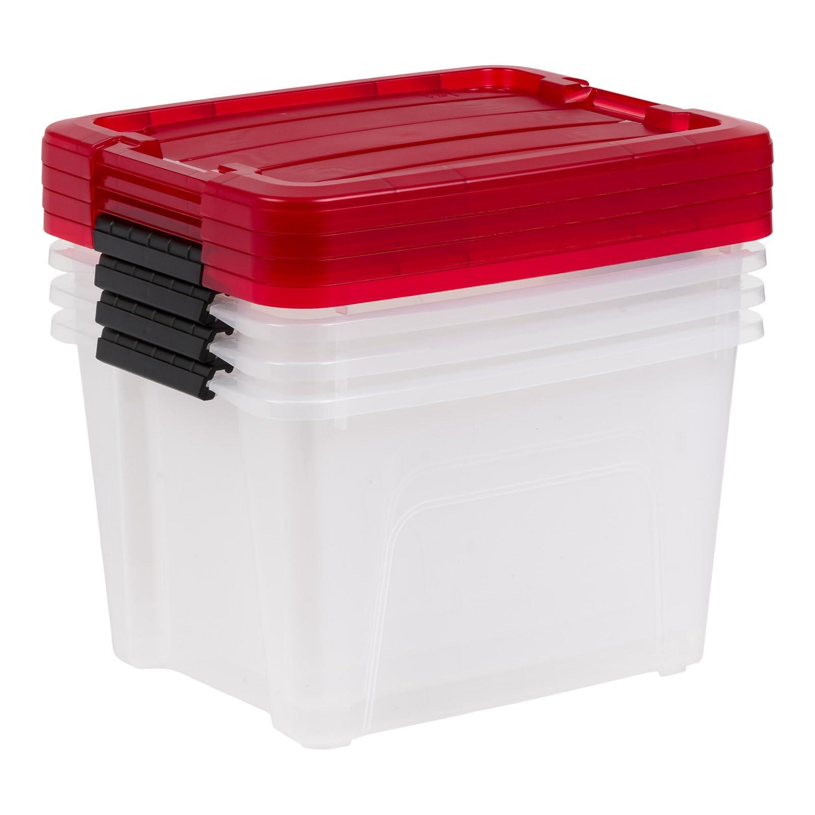 IRIS Holiday Storage Container with Lid (20 qt. Stroage Bin - 4 Pack)