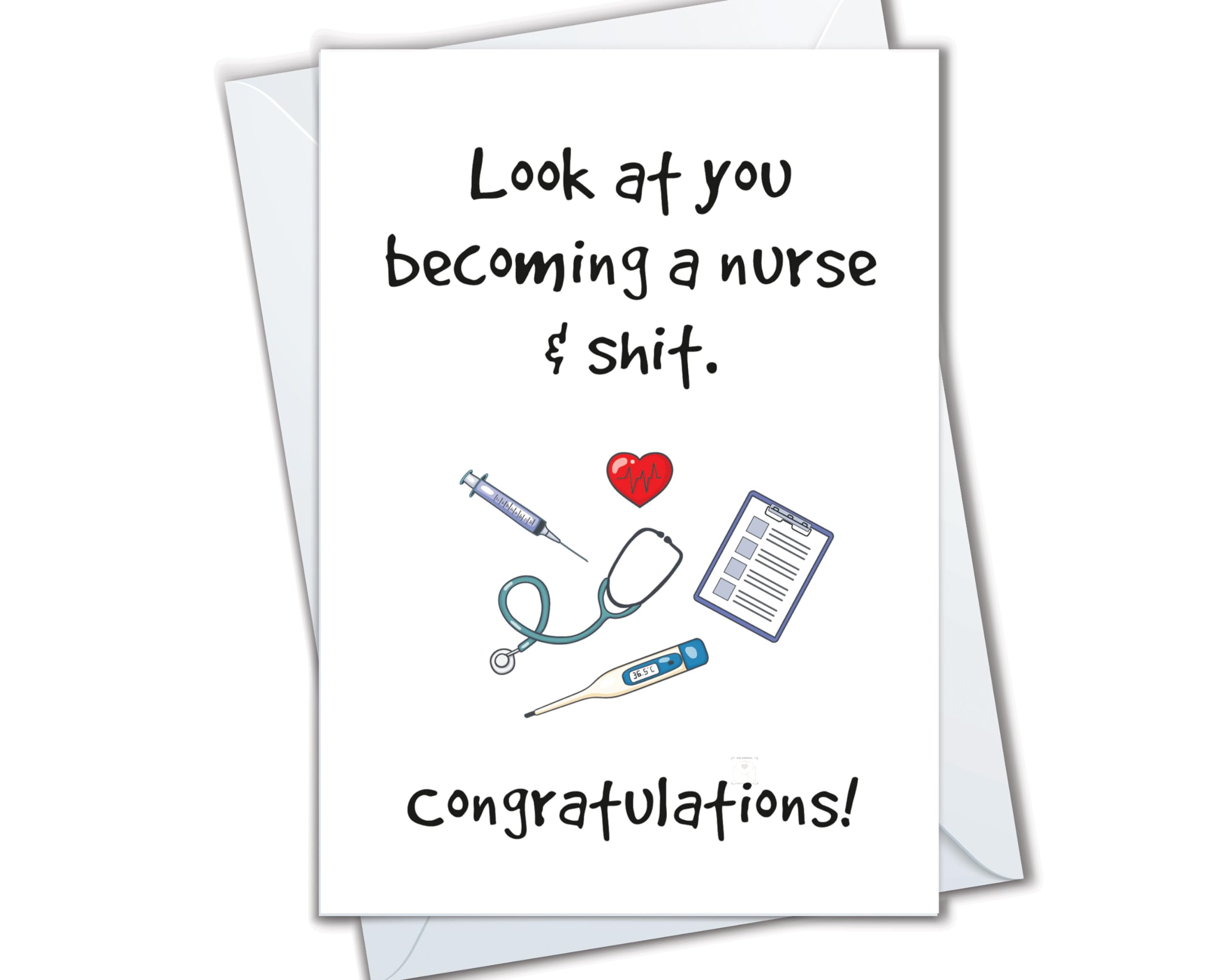 Nurse Graduation Card, Nursing School Graduate, Becoming a Nurse Congrats, Congratulations Grad Card for Nurses (Look At You)