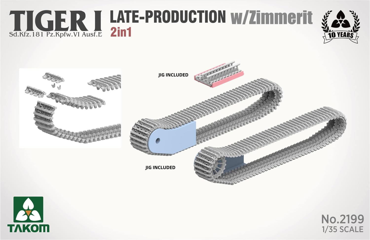 Takom 2199 1/35 TIGER I LATE w/ZIMMERIT Sd.Kfz.181 Pz.Kpfw.VI