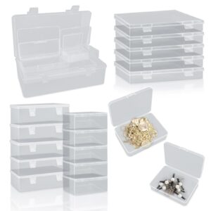 laniakea 64pcs mixed sizes plastic storage containers, small storage containers with lids, empty mini small storage container box for small items and other craft projects, clear