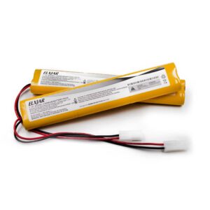 elxjar (2-pack) 7.2v 600mah ni-cd battery pack replacement for fisher xlt20, powersonic a6090-2 a60902 exit sign emergency light