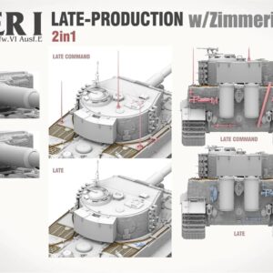 Takom 2199 1/35 TIGER I LATE w/ZIMMERIT Sd.Kfz.181 Pz.Kpfw.VI