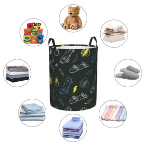 Large Laundry Basket,Collapsible Laundry Hamper With Handles,For Clothes In The Family Dorm,Graffiti Skateboard