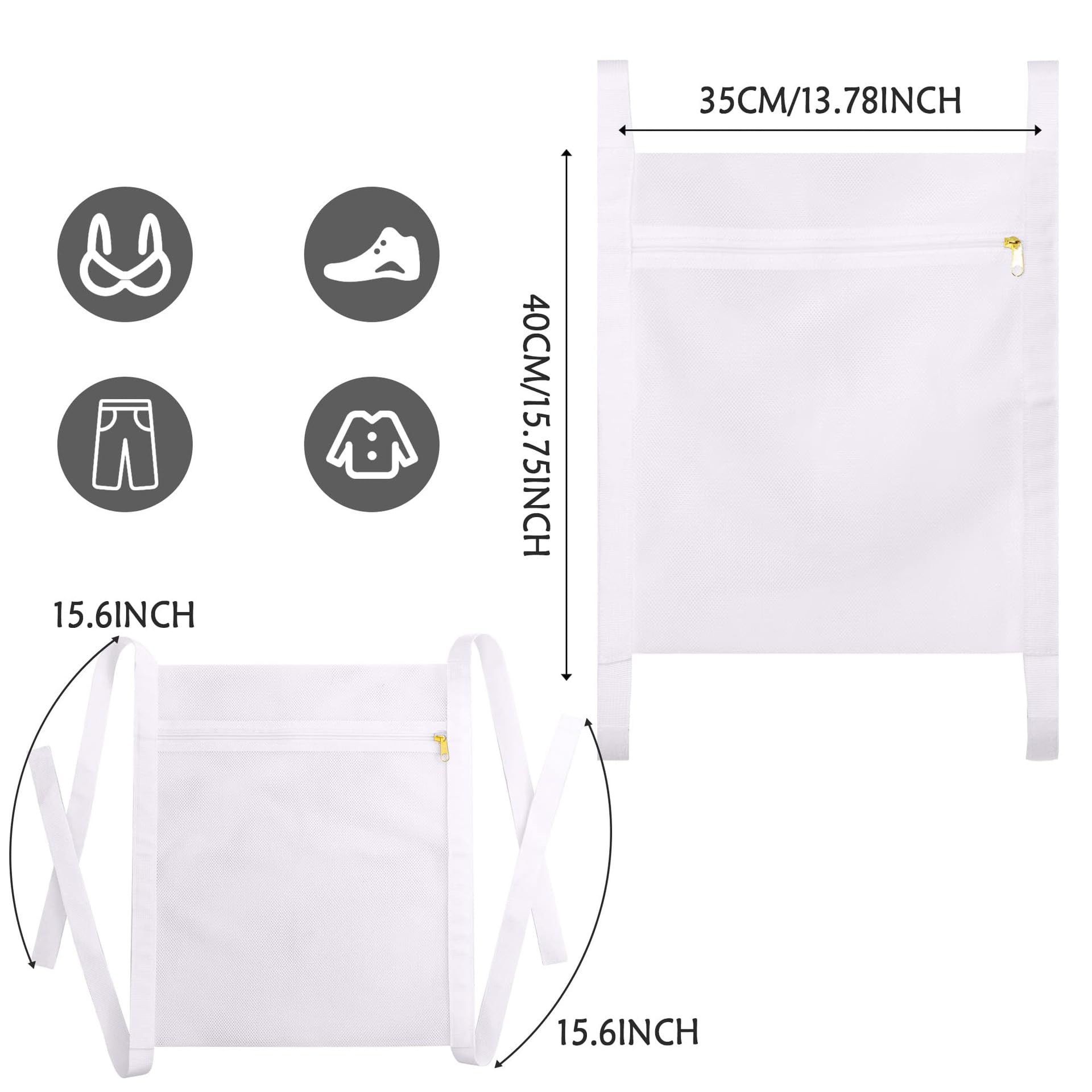 Sneaker Dryering & Washing Machine Bag, Dryer for Shoes, Clothing & Laundry - Elastic Strap Adjuster for Most Dryers Machines Door in Laundry Room, Easy Installation