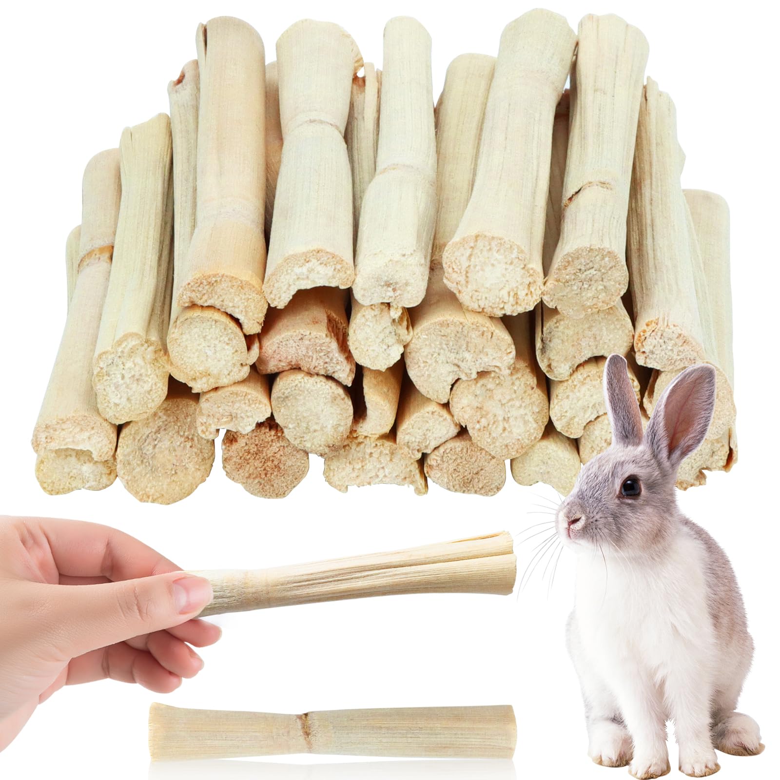 WYOMER 1lb Sweet Bamboo Chew Toy Natural Sweet Bamboo Animals Molar Chew Sticks Toys Pet Snacks Bamboo Sticks Treats