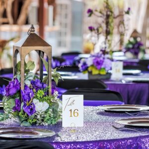 KCLIFE Gold Wedding Table Number Cards, 4x6, Elegant Gold Foil Font 1-20 Plus Head Table, with Gold Table Number Holders, Luxury Event Table Numbers for Events, Parties, Conferences, Banquets, small