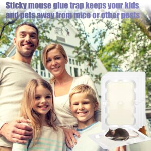 Qualirey 24 Pack Glue Traps Sticky Mouse Trap Rat Traps Indoor Rodent Killer Trays Rat Mouse Exterminator Plastic Sticky Non Toxic Mice Trap for Home Indoor Outdoor Mice Rats Rodent