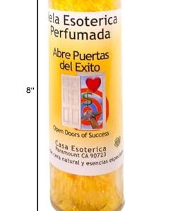 Open Door to Success-Palm Wax Spiritual Intention Spell Candle-[Yellow] | Vela CASA ESOTERICA PERFUMADA- (ABRE PUERTAS DEL EXITO)