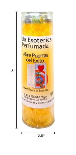 Open Door to Success-Palm Wax Spiritual Intention Spell Candle-[Yellow] | Vela CASA ESOTERICA PERFUMADA- (ABRE PUERTAS DEL EXITO)