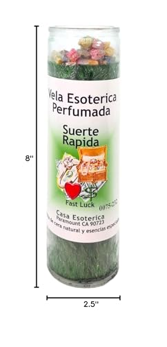 Fast Luck Green-Palm Wax Spiritual Intention Spell Candle-[Green] | Vela CASA ESOTERICA PERFUMADA- (Suerte RAPIDA)