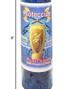 Protection 7 METALE-Palm Wax Spiritual Intention Spell Candle-[Blue] | Vela CASA ESOTERICA PERFUMADA- (PROTECCTION)