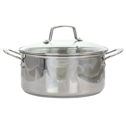 Martha Stewart Stainless Steel 5 Qt Dutch, Silver (128950.02)