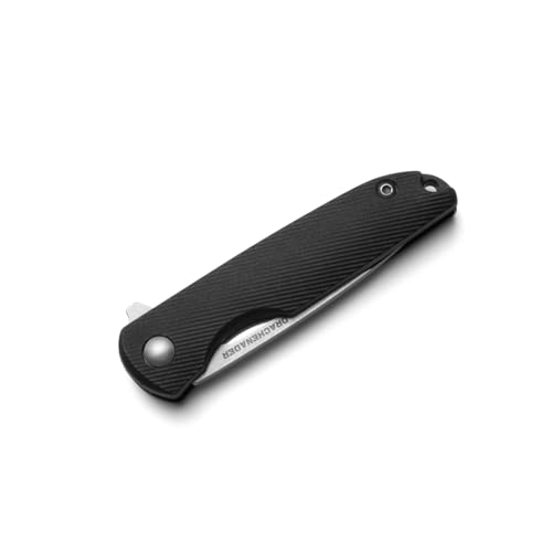 DRACHENADER Pocket Knife Mini, Small Men's Pocket Knife EDC Utility Knife Box Cutter, Compact and Lightweight with ABS Handle, 3Cr13Mov Steel Blade, Black