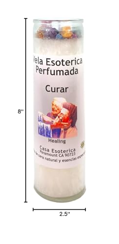 Healing-Palm Wax Spiritual Intention Spell Candle-[White] | Vela CASA ESOTERICA PERFUMADA- (CURAR)