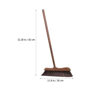 UNOMOR Handmade Soft Wood Broom - Long Handle Broom for Dust Removal, Kitchen Cleaning Sidewalk, Patio, Courtyard, Bathtub, and Floor Brush