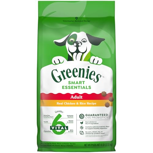 Greenies Smart Essentials Adult High Protein Dry Dog Food Real Chicken & Rice Recipe, 6 lb. Bag