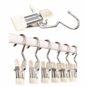 10/30/50pcs space-saving clothespin, upgrade double head clamp dipped hanger for closet hooks garment clip hat pants storage hanging travel hook (white, 10pcs)