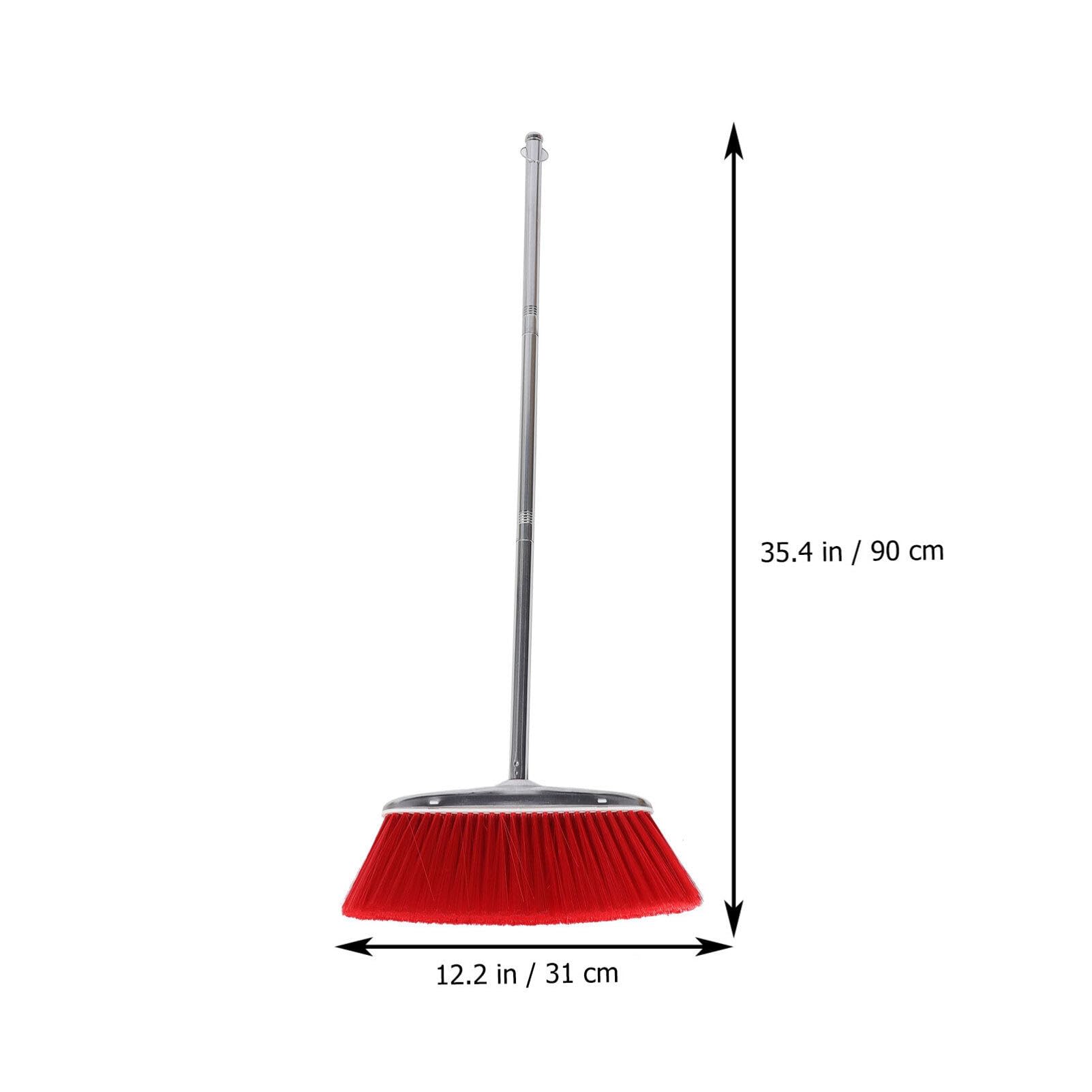 SOLUSTRE Angle Broom Steel Long Handle Broom Soft Bristles Broom Wide Sweeper Broom for Home Kitchen Office Yard Use