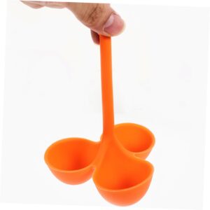 BRIGHTFUFU 3Pcs Silicone Poaching and Boiling Cooker Pot with Three Steam Rack for Stovetop Kitchen Random Color