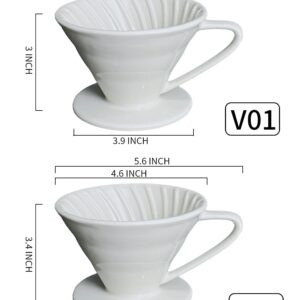 SCULPRIV V60 Coffee Filter: A simple and delicate single-cup brewing device. Comes with 40 V60 filter papers. Ideal for use in offices and apartments, and also suitable as a new job gift.