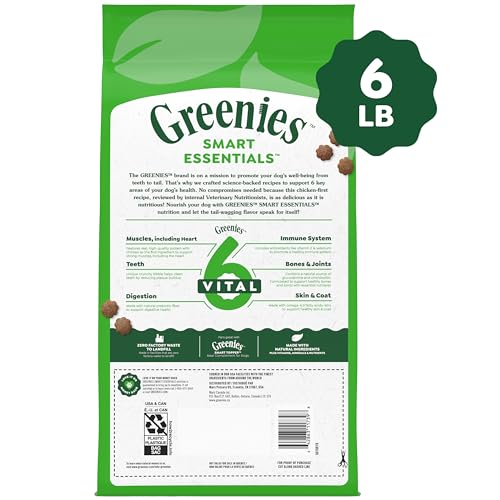 Greenies Smart Essentials Adult High Protein Dry Dog Food Real Chicken & Rice Recipe, 6 lb. Bag