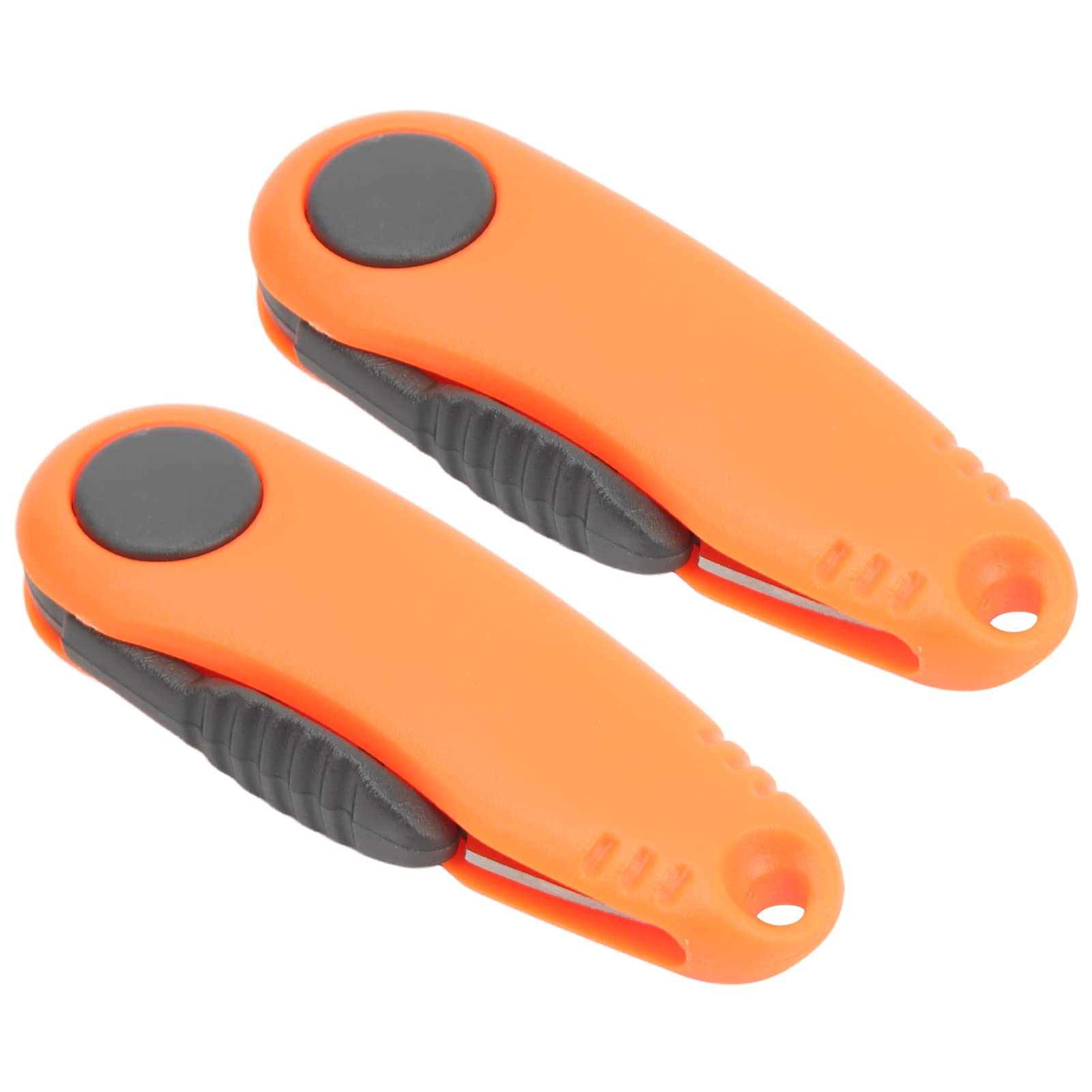 Mini Badminton Line Scissors, Folding Outdoor Fishing Line Cutter ABS Carbon Steel 2pcs for Camping (Orange)