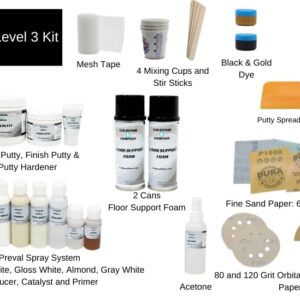 Tub Repair Kit for Floor Cracks with Color Match, Strong Fiberglass Repair kit, Seamless Weight Bearing Repairs Floor Cracks