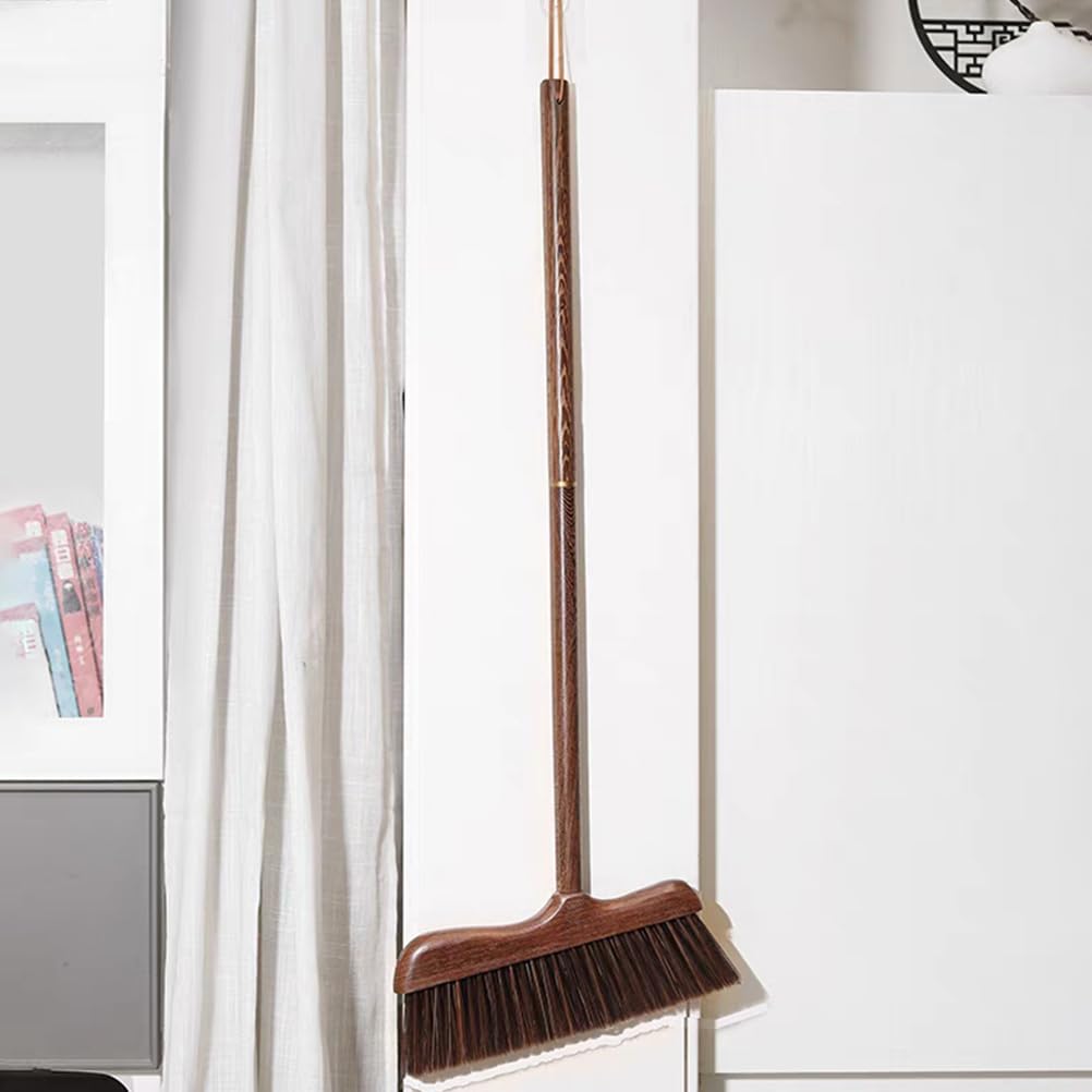 UNOMOR Handmade Soft Wood Broom - Long Handle Broom for Dust Removal, Kitchen Cleaning Sidewalk, Patio, Courtyard, Bathtub, and Floor Brush