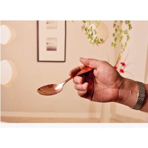 EnerMagiX Copper Spoons, 99.9% Pure Copper Long Soup Spoons, Durable Dessert Spoons,Table Spoon Use for Home, Kitchen and Restaurant (One pretend)