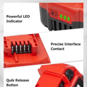 KOOMICY 4Pack 18V 6.0Ah Batteries Replacement for Milwaukee M-18 Battery and 1 Charger Set