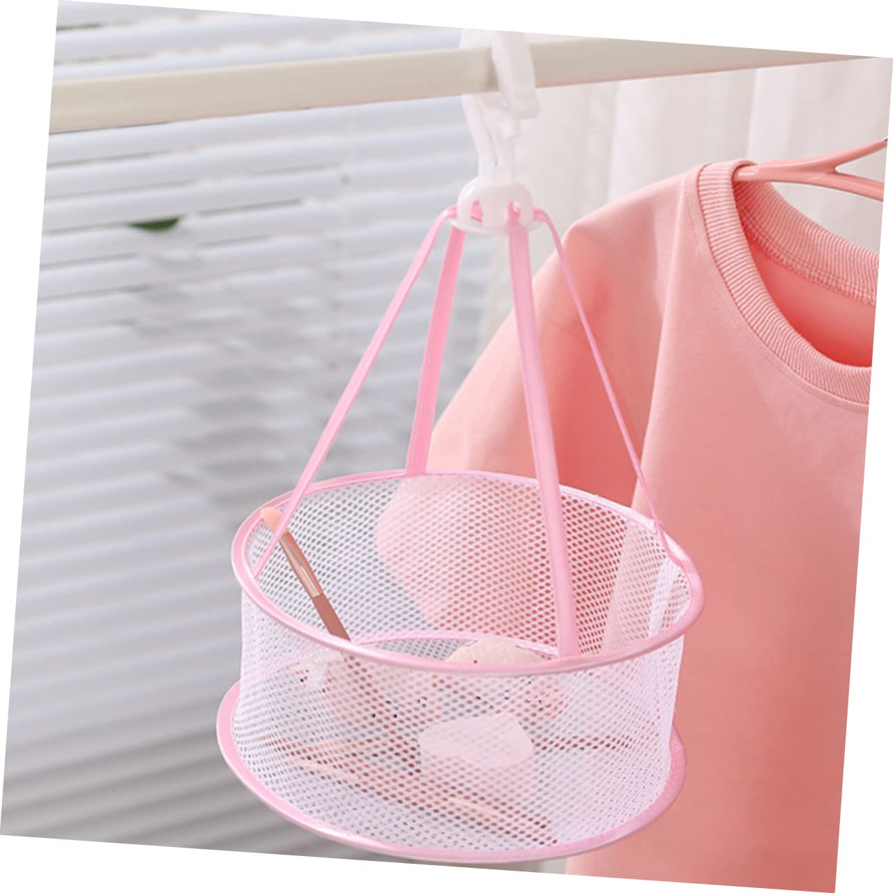 OFFSCH 2pcs Drying net Bag Foldable Sweater Dryer Socks Drying net Makeup Sponge Drying net Laundry Drying Rack Collapsible mesh Clothes Drying Rack Mini Eggs Folding Polyester