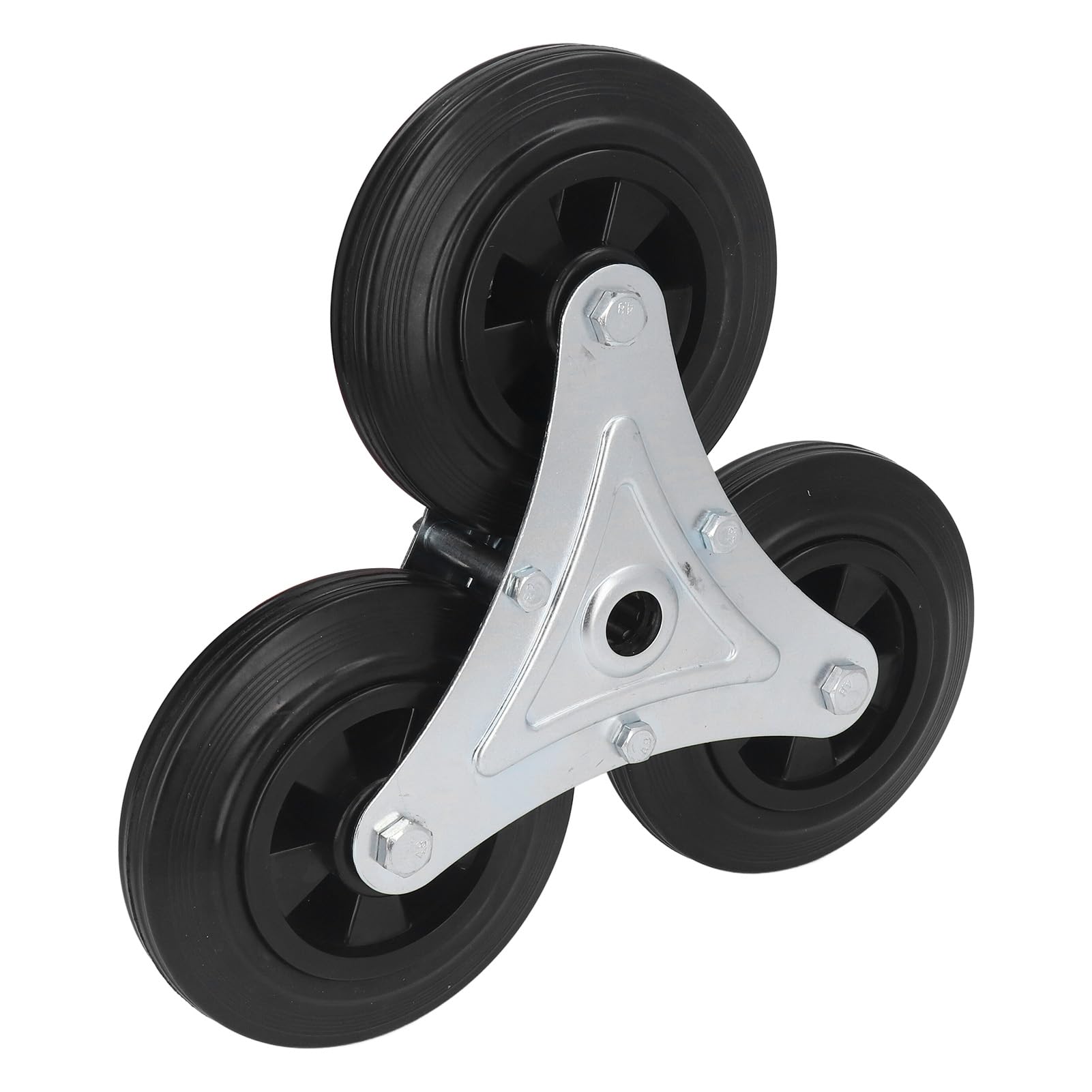 Stair Climbing Wheel Replacement - Heavy Duty 6in RubberWheel Climber for Shopping Cart Trolley