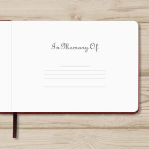 Tiankool Funeral Guest Book for Memorial Service - in Loving Memory Guest Book for Funeral Sign in - Celebration of Life Guest Book for Funeral Guest Registry-134 Pages,10" x 7",Hardcover,Brown